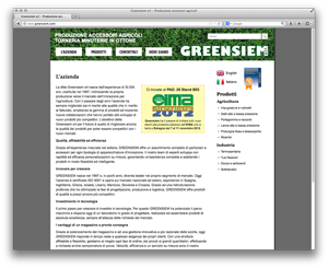 Screenshot sito www.greensiem.com