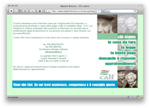 Screenshot sito www.badantibrescia.it