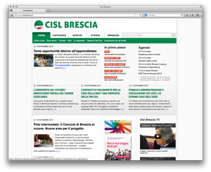 Screenshot sito www.cislbrescia.it