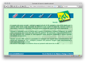 Screenshot sito www.contrattidilavoro.it