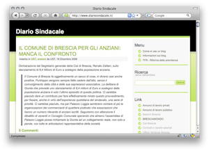 Screenshot sito www.diariosindacale.it