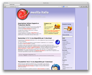 Screenshot sito www.mozillaitalia.org