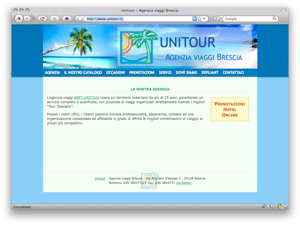 Screenshot sito www.unitour.it