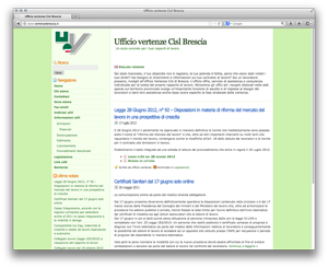 Screenshot sito www.vertenzebrescia.it
